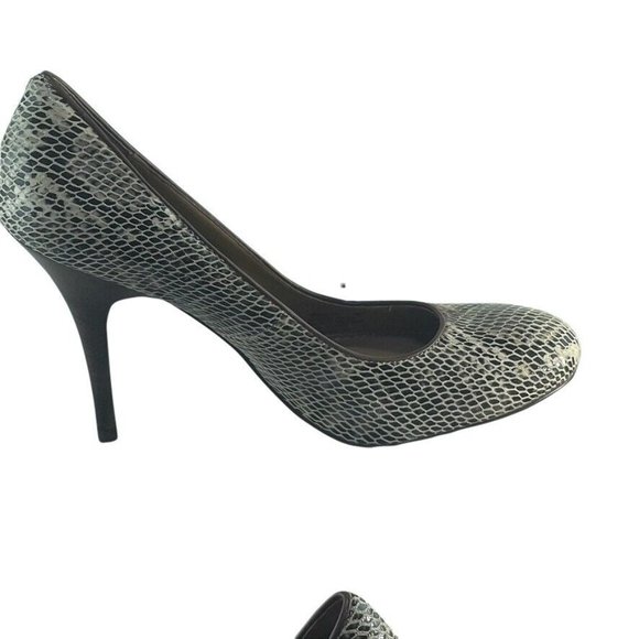 B MARKOWSKY Shoes Snake Print Heels Taupe Size 6 Women's - Picture 9 of 11